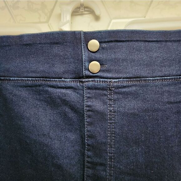 Terra & Sky Women's Plus Size Tummy Control Jeggings Medium Wash 4X 28W-30W - Picture 7 of 11